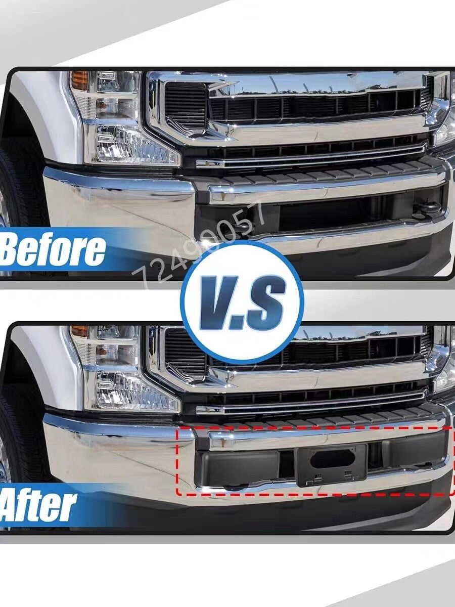 Front bumper guard insert cover license plate holder suitable for 09-14 F150- n