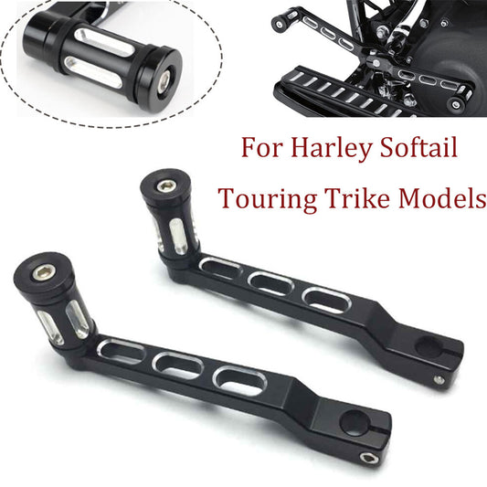 Black heel/toe shift lever derailleur studs for Harley Softail 1986 - 2017 travel- n