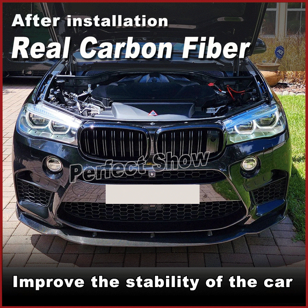 Fit for BMW F86 X6M F85 X5M 2014-2018 REAL Carbon Front Bumper Spoiler Lip Chin