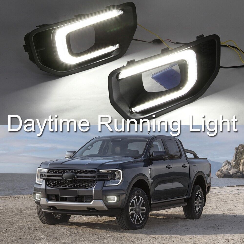 LED DRL Daytime Running Light Fog Lamp Accessories Fit  for ford  Ranger 2022 2023 Q