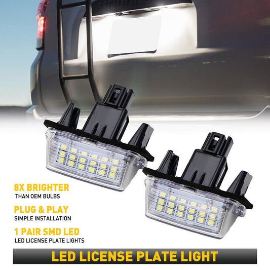 18SMD rear LED license plate light white kit for Camry 2012-2017 n
