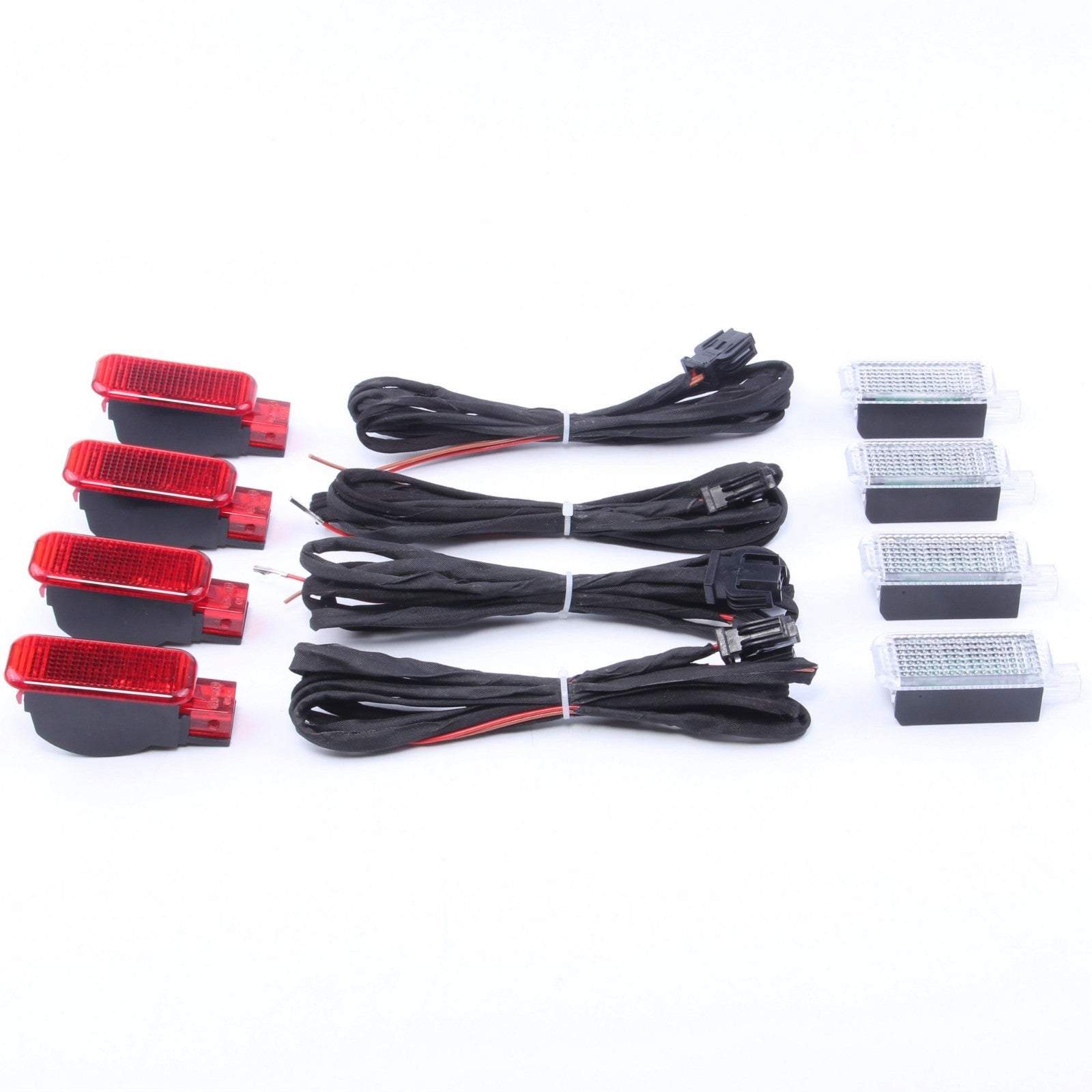 8pcs LED Door Panel Warning Light With Cable for AUDI A3 S3 for A6 Q3 Q5 TT R8 Q