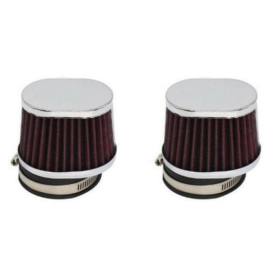Pair 38mm High Flow Air Filter Pod Cleaner Kit For Motorcycle Scooter Carburetor Q