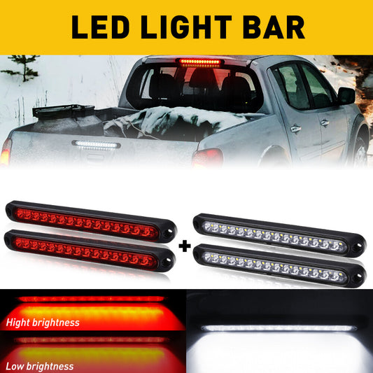 LED Light Bar Stop Steer Brake Reverse Car Truck Trailer Light Red White B- v