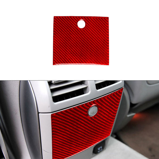 Red Carbon Fiber for Co -pilot Storage Box Cover Trim For Lancer 2008-2015 v