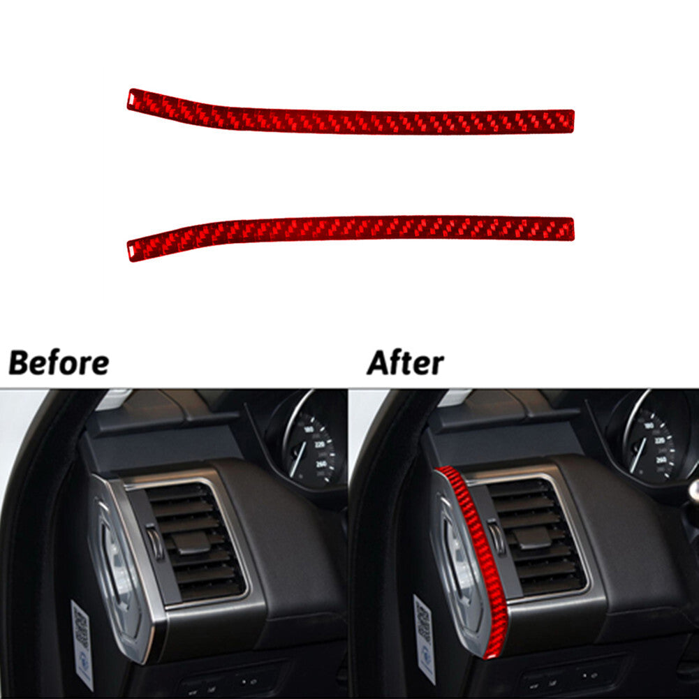 2x For Tacoma 2016-2022 Carbon Fiber Interior Rear Door Panel Cover Trim v