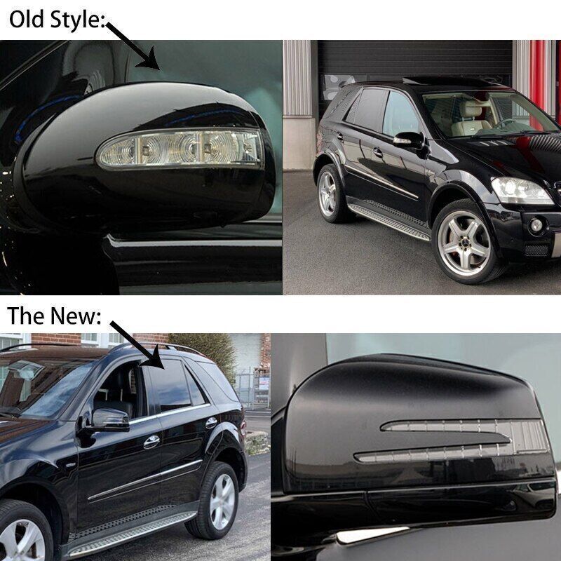 Black Rear View Side Mirror Assembly for Mercedes Benz W164 X164 ML GL 2005-2011