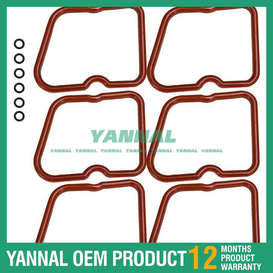 6-piece valve cover gasket set, 3902666 and 3910824, for Dodge 12V 5.9L 6BT 5.9L engine.