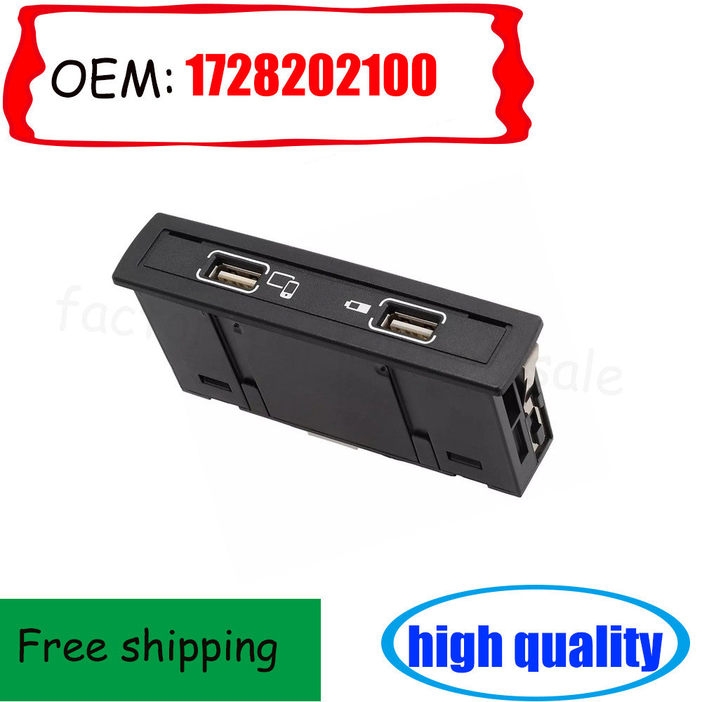 The dashboard USB socket is compatible with CLS, A-Class, GLA, CLA, GLE, and A1728202100. n