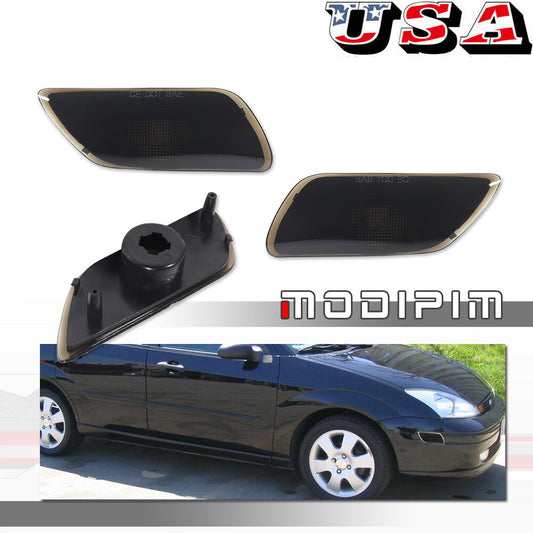 Suitable for Focus 2000-04 smoked front fender side marker light housing cover set- v