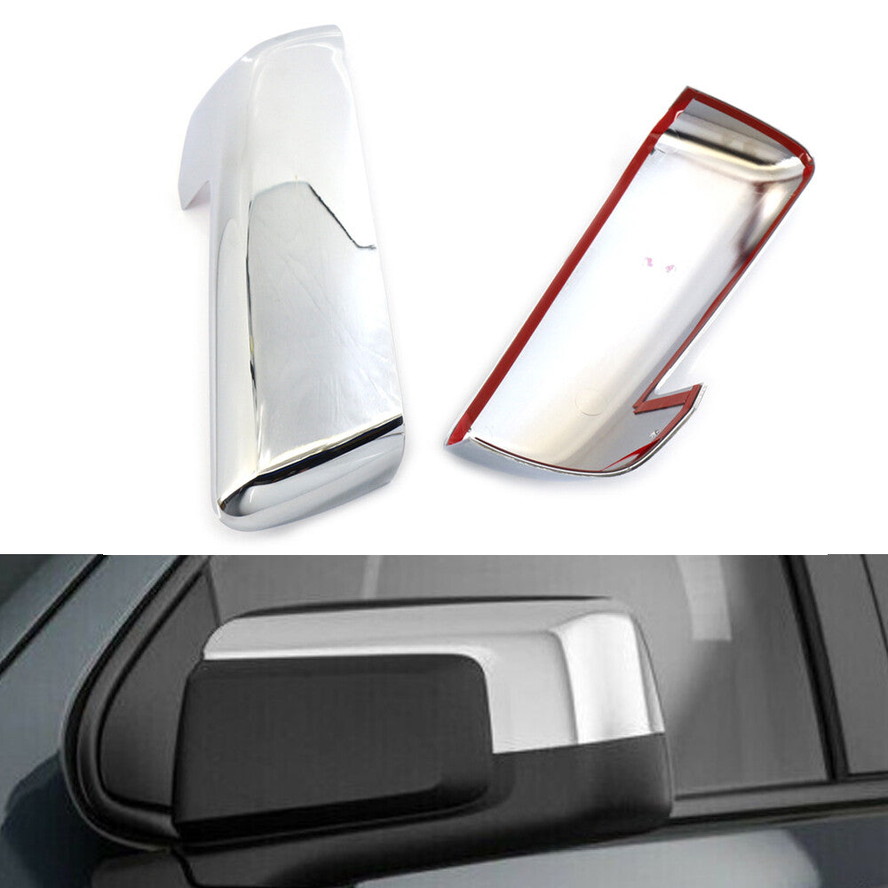 2-Piece Silver Upper Mirror Protector for 2019-2023 Silverado/ for GMC for Sierra JD- n