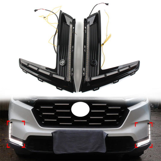 LED DRL Driving Fog Light 3-Color Turn Signal Lamps for Honda CR-V CRV 2023-2024