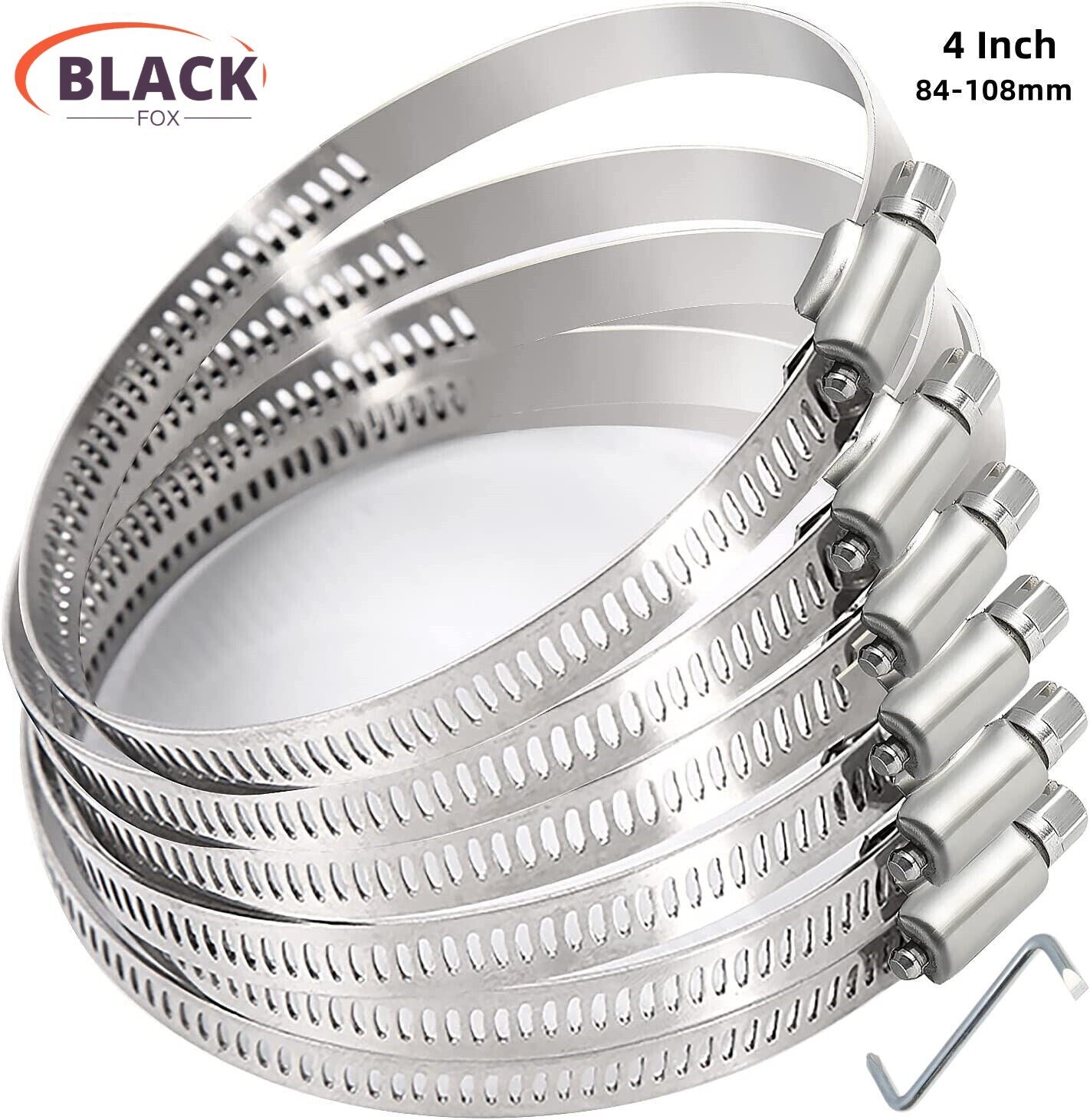 4-inch Adjustable Worm Gear Hose Clamp Water Pipe Clamp Classification Pipe Clamp
