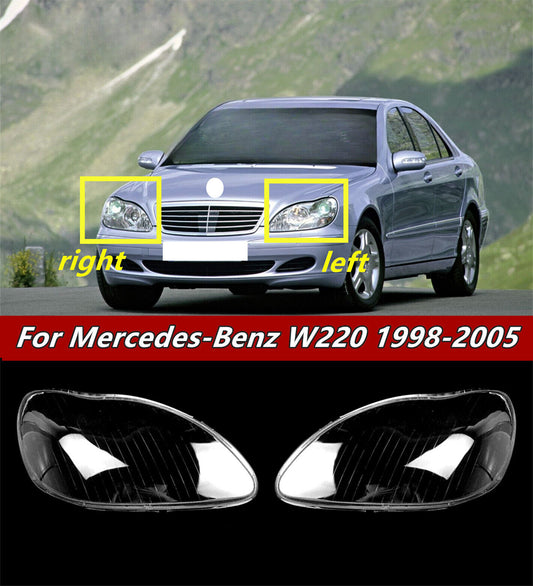 for Mercedes Benz W220 S600 S500 S350 98-05 Clear Headlight Lens Headlamp Cover