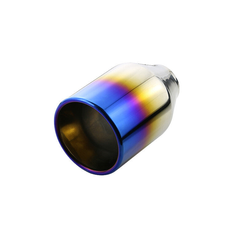 Universal 2 ID 4 OD Exhaust End Tips Muffler Blue Tip Rolled 142mm Straight