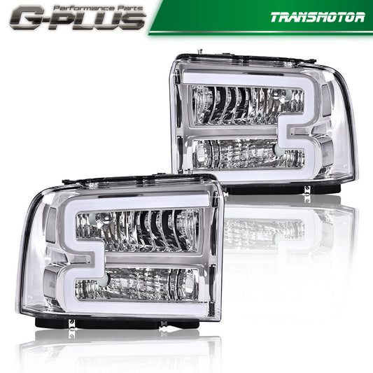 Huangchang LED Headlights DRL 2005-2007 Water Edition F250 F350 Super Duty L+R