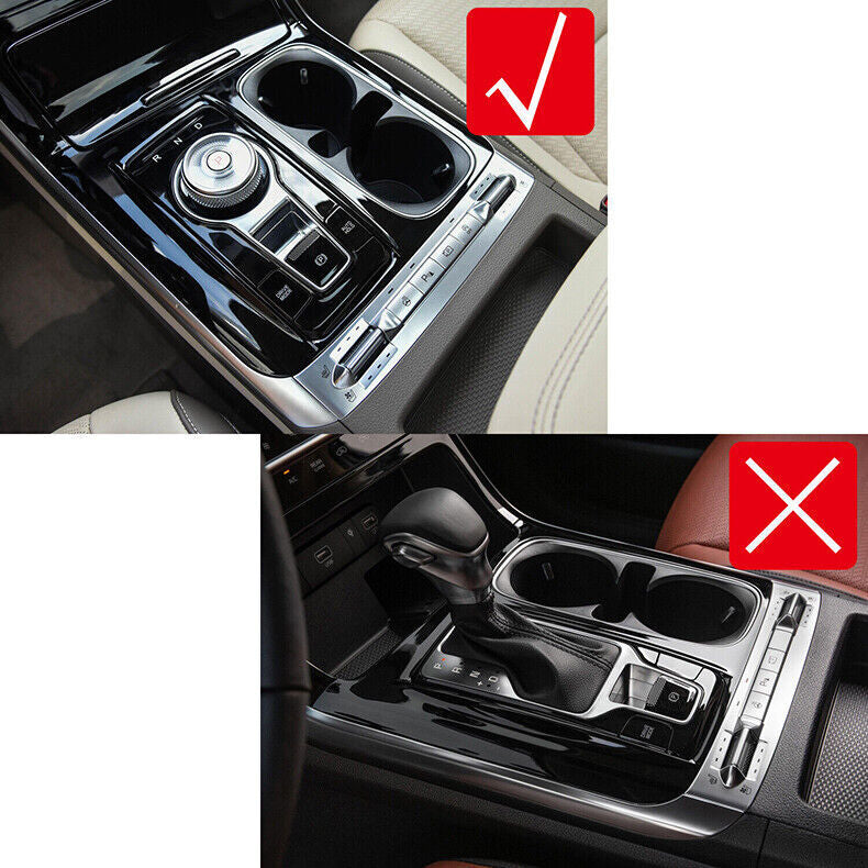 for Kia Carnival 2022-23 Silver Console Gear Shift Box Panel Frame Cover Trim 3x