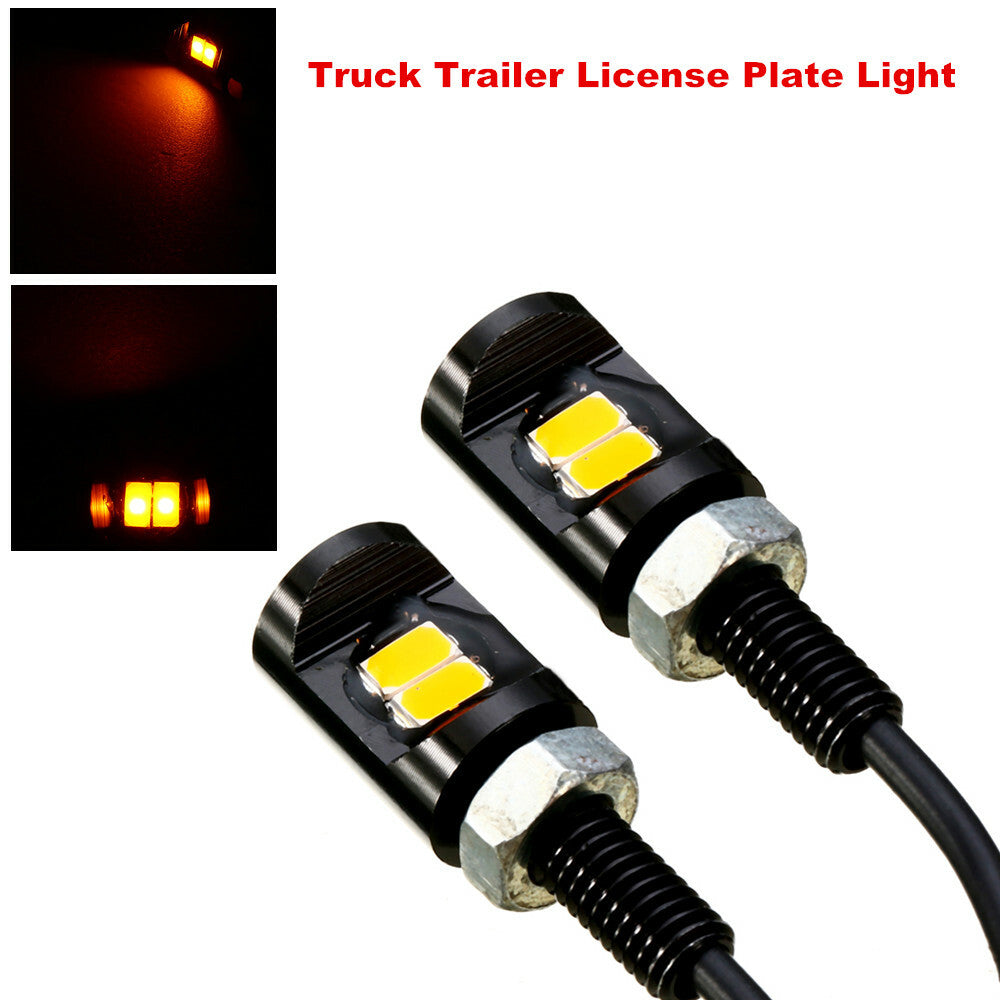 2x2 LED Truck Trailer License Plate Label Lights, Brake & Reverse Lights - Waterproof n