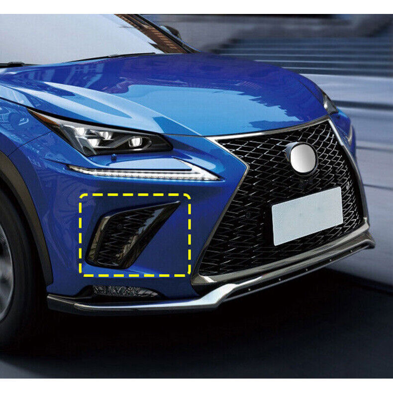 for Lexus NX200t 300h 18-2021 Black Front Bumper Fog Lamp Grille Mesh Cover Trim