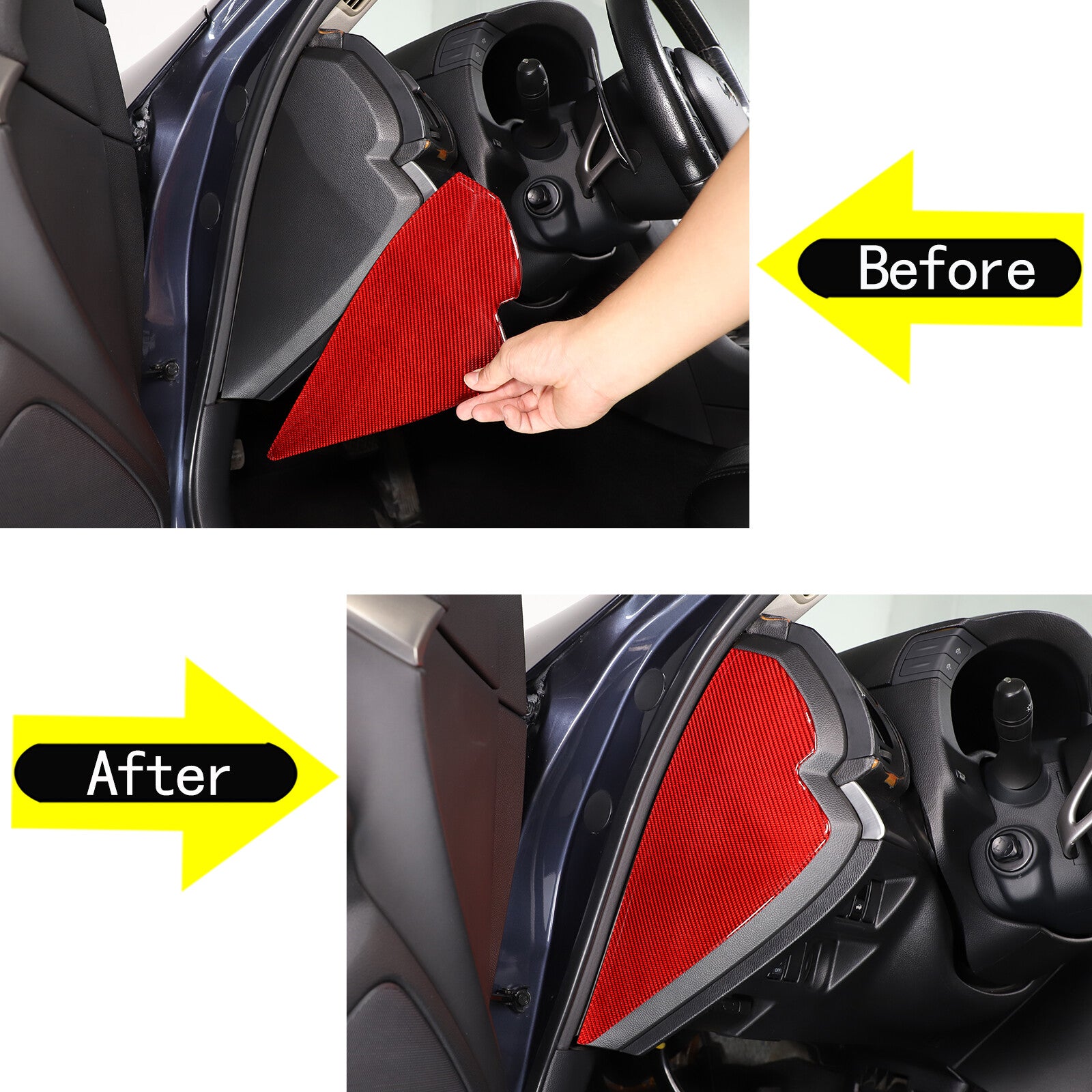 Gloss Black Front and Rear Badge Emblem Trim 2 pcs for Subaru Outback 2022+- v