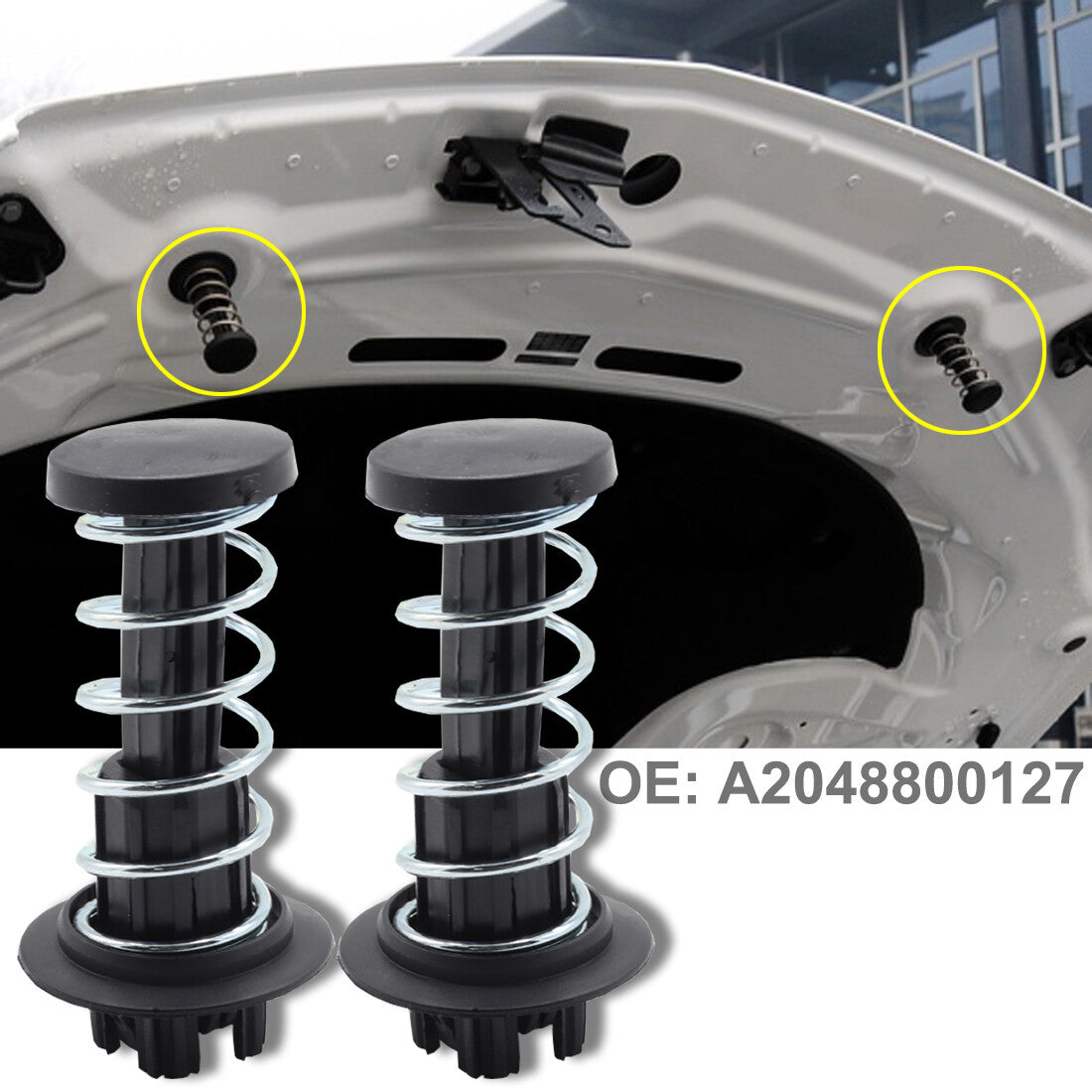 Pair for Mercedes Benz C-Class E-Class S-Class SL-Class GLK-Class Hood Spring