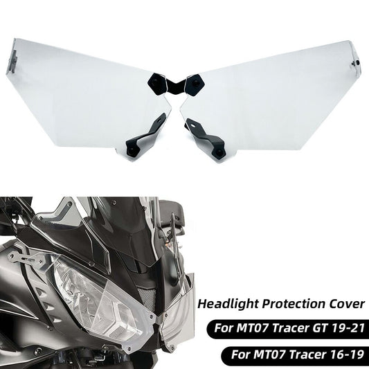 Motorcycle Clear Headlight Guard Protector for Yamaha MT-07 MT07 Tracer GT 19-21