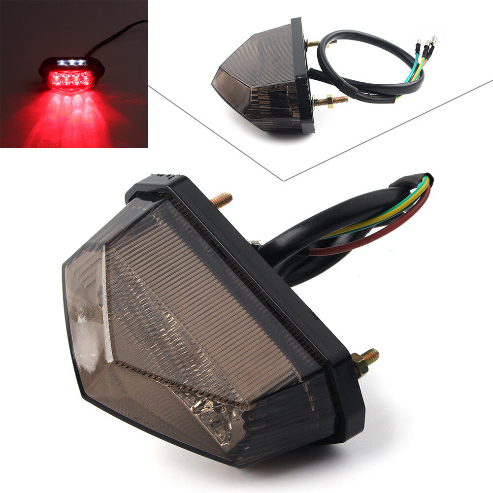 LED Turn Signals Blinker Amber Lamp Smoke Lens Motorbike Universal Motorcycle po Q