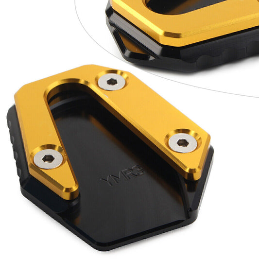 Motorcycle Side Stand Kickstand Plate Pad Fit for YAMAHA MT-03 14-21 Gold Q