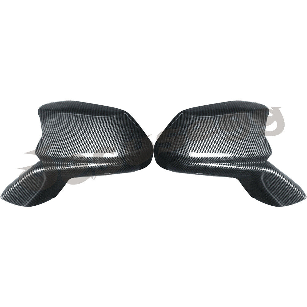 1 Pair Carbon Fiber Side Wing Mirrors Cover Caps Trim For 2016-2022 CHEVY CAMARO