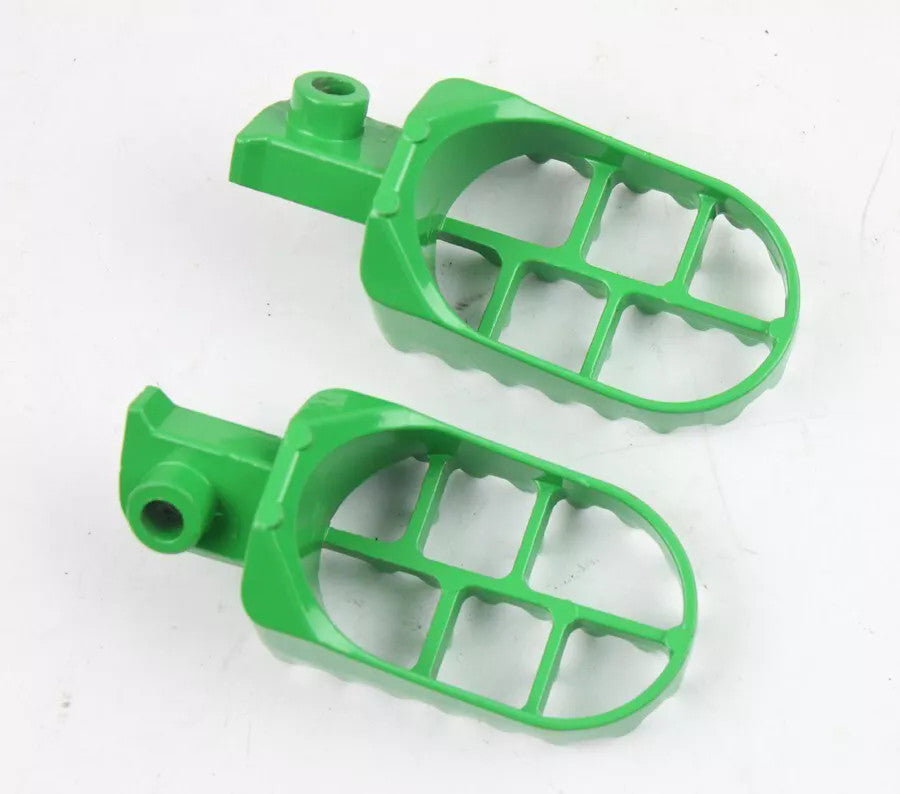 Green Alu Foot Pegs for Honda CRF50 70 80 CRF100F XR50F Bikes SSR SDG Footrest