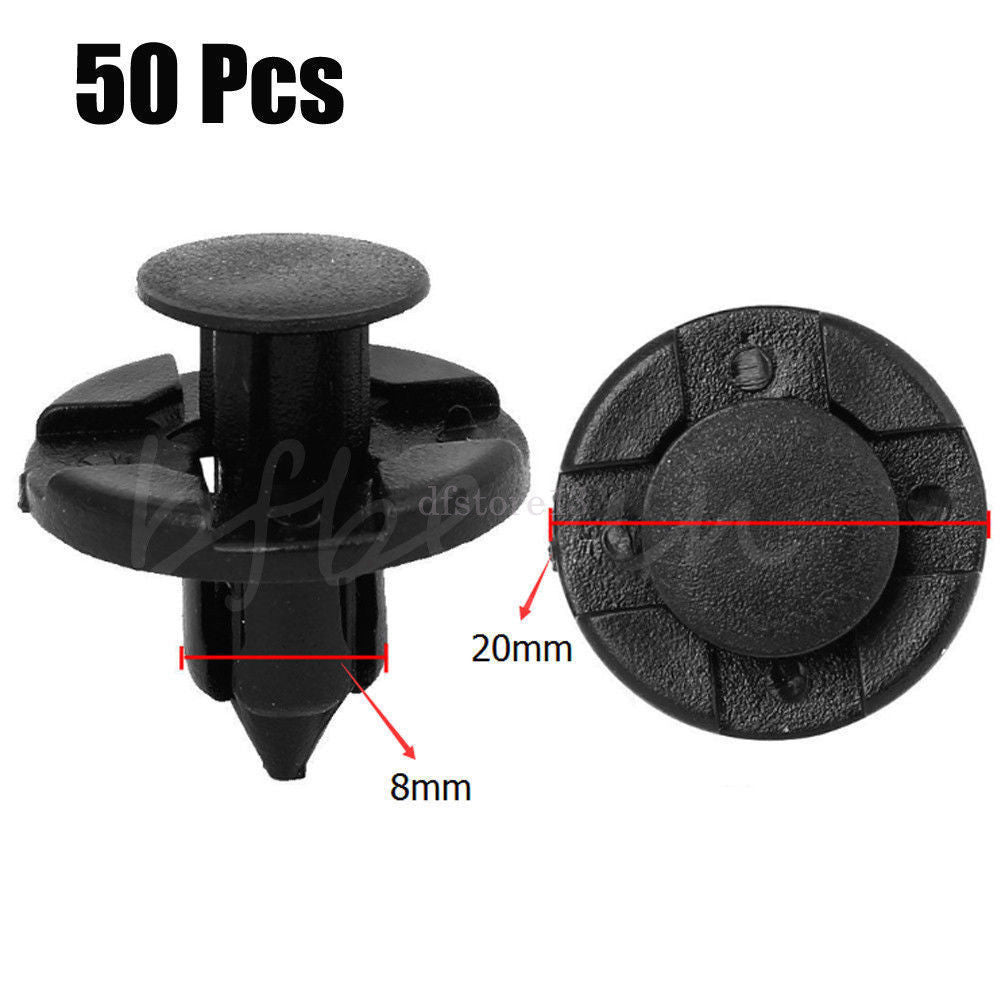 100x Automotive Rivet Mudguard Fixer Anti-collision Mudguard Push Clip Suitable for Japanese Plastic Products