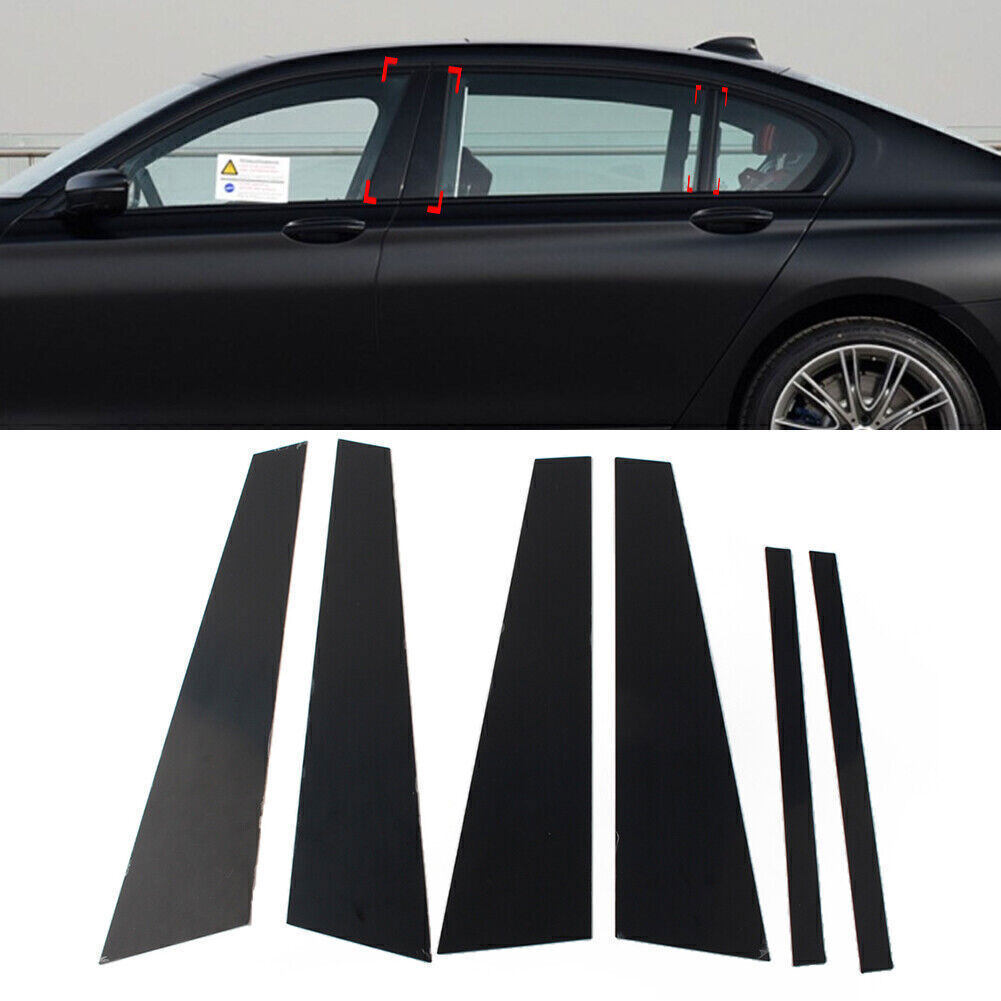 for BMW 7 Series G11 16-2022 Piano Black Pillar Posts Door Window Molding Strip
