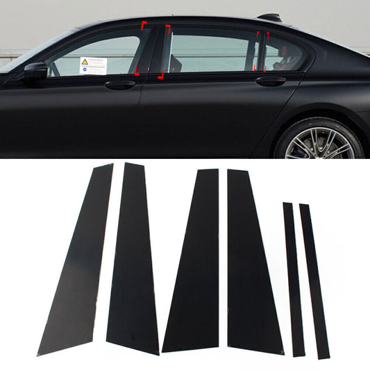 for BMW 7 Series G11 16-2022 Piano Black Pillar Posts Door Window Molding Strip