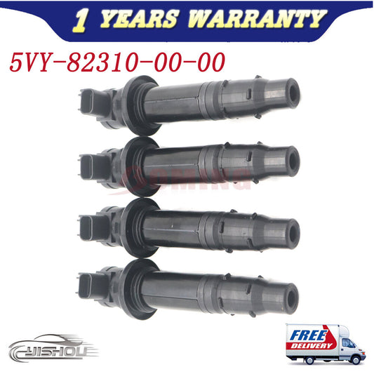 4PCS 5VY-82310-00-00 New Ignition Coil for Yamaha FZ1 V-MAX 1700 YZF-R1 YZF-R6 Q