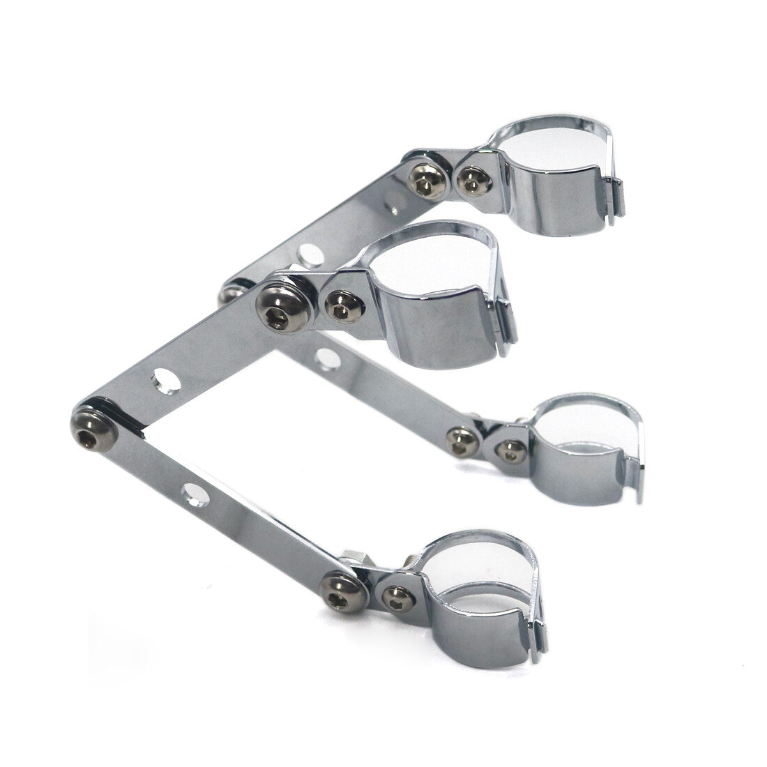 28-41mm Chrome Adjustable Headlight Indicator Mounting Fork Bracket for Honda Q