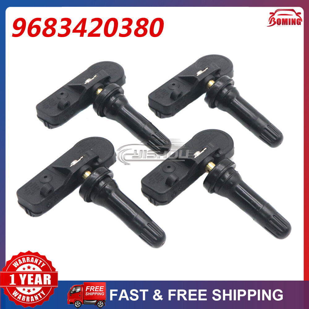 NEW 4pcs TPMS for Peugeot 308 for Citroen C4 433MHz Tire Pressure Sensors 9683420380