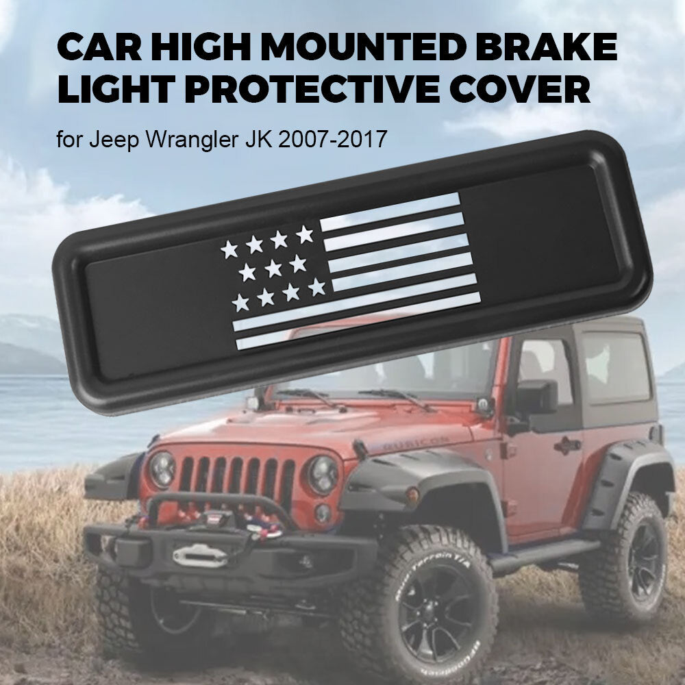 US Flag Rear 3rd Brake Light Decor Cover Trim for Jeep for Wrangler JK Accessories