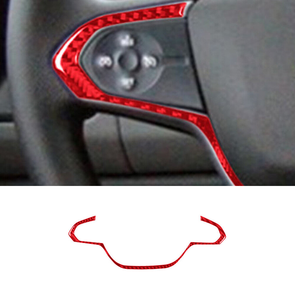Red Carbon Fiber EPB Console Storage Frame Trim for Tiguan 2013-2017 v
