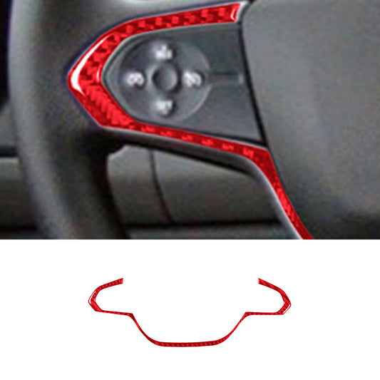Red Carbon Fiber EPB Console Storage Frame Trim for Tiguan 2013-2017 v