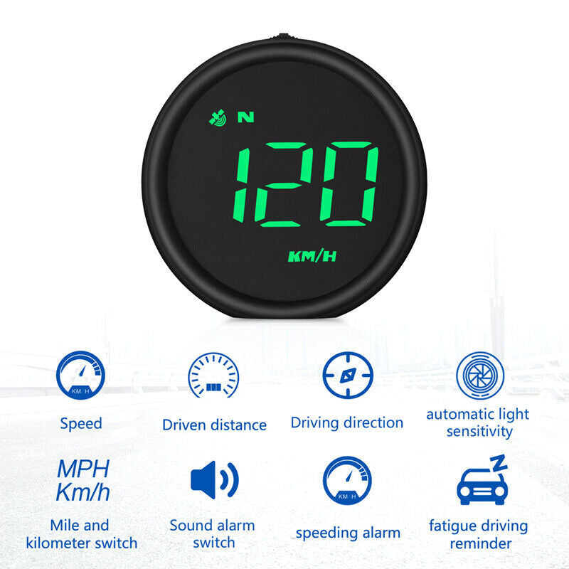 In-vehicle HUD, Head-Up Display, Digital GPS, for Smart Speedometer, Scanner, Multi-Data KM/H MPH n