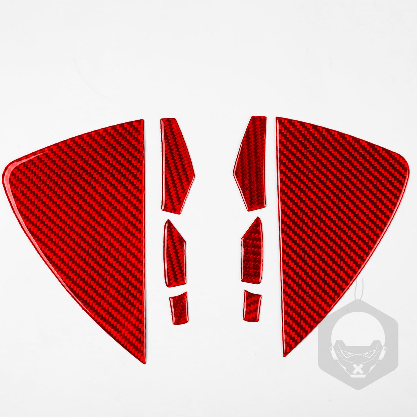 Red door groove panel carbon fiber sticker internal protective cover suitable for model Y 20-22- n