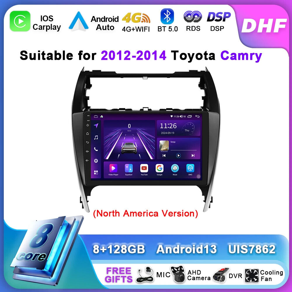 Android Auto CarPlay Car Radio for Toyota for Camry 2012-2014 GPS Multimedia Screen