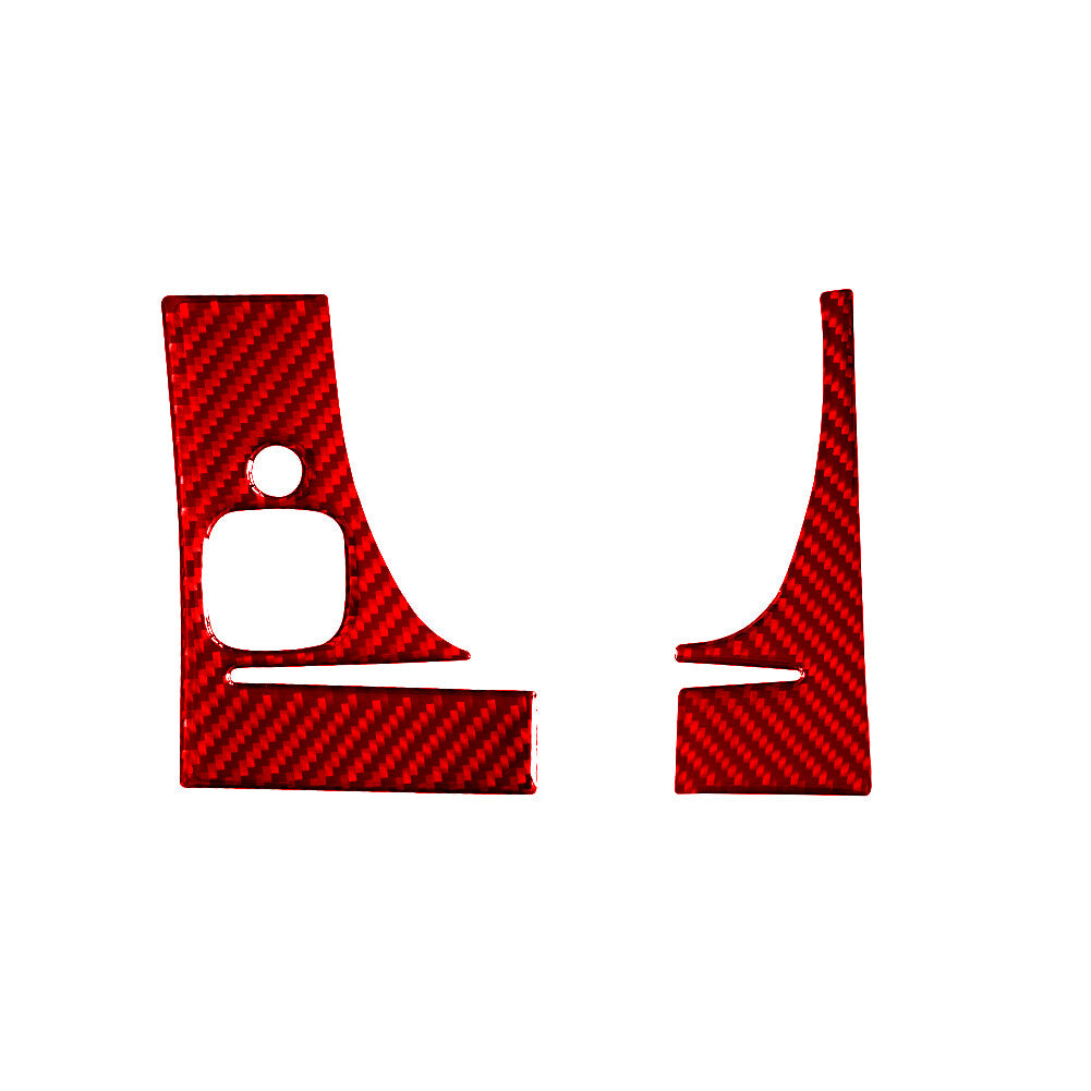 2x Red Carbon Fiber A Pillar Loudspeaker Cover Trim For Tundra 2014-2018 v