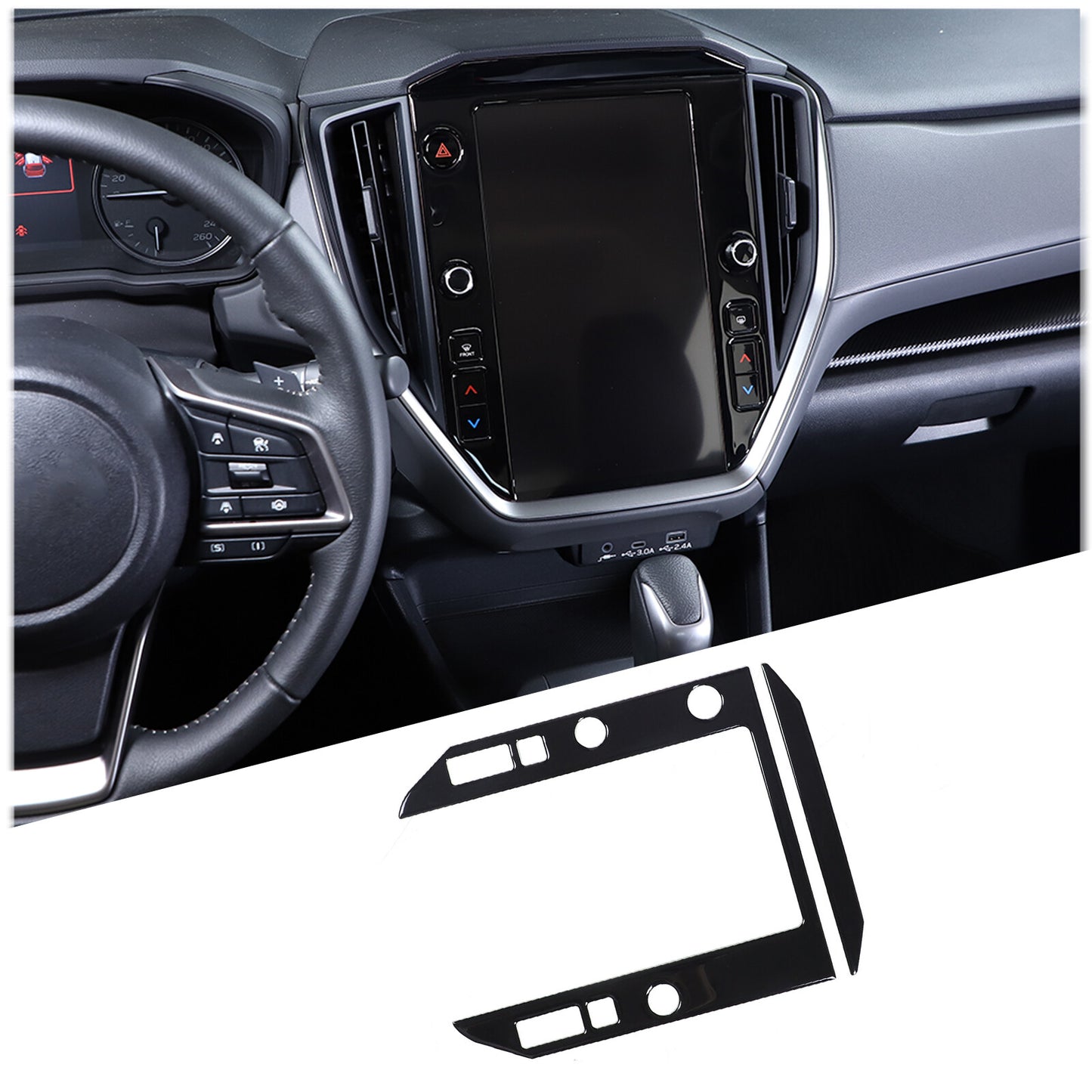 Glossy Black Navigation Screen Panel Protective Cover Sticker for Subaru WRX STI 2022-2023 n