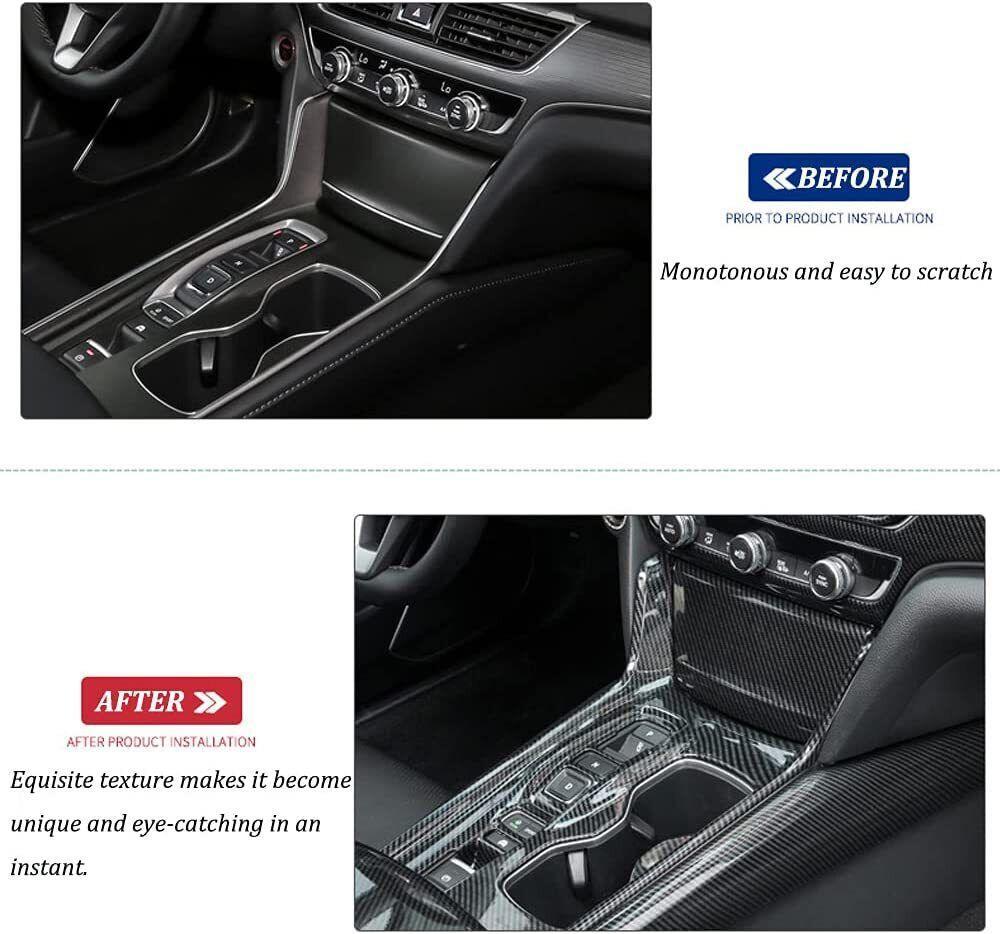 Carbon Fiber ABS Gear Shift Panel Frame Cover Trim for Honda Accord 2018-2022