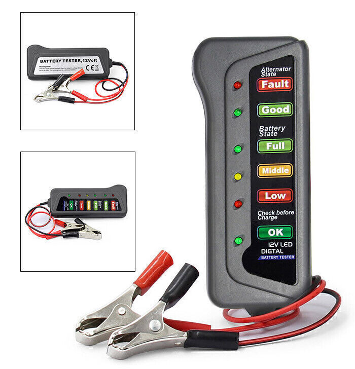 12V Car Battery Condition Tester Digital Alternator Analyzer Diagnostic Tools Q