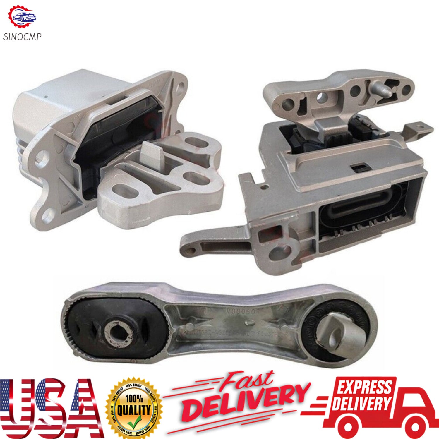 3Pcs Front Lower Right Engine  Transmission Motor Mount for F46 X1 22116885788