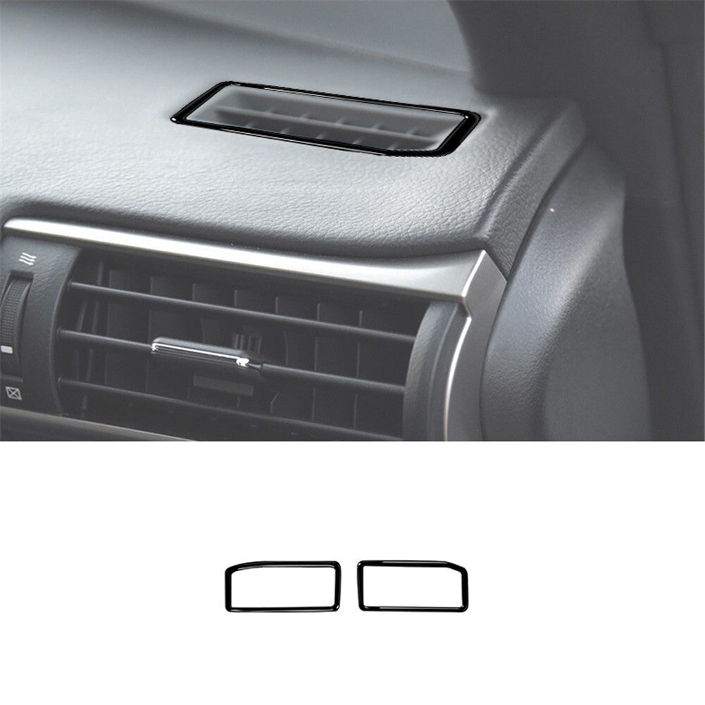 2Pcs Gloss Black Defogger Vent Cover Trim for Lexus RC300 350 200T 2015-2020