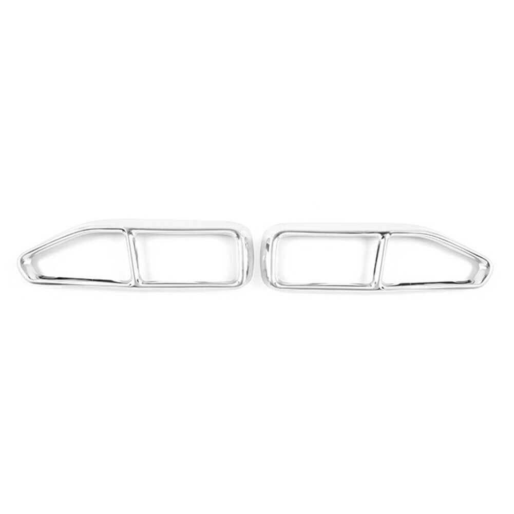 Tail Muffler Exhaust Pipe Output Cover Trim SilverFor 19-23 for BMW 7Series G11 G12 Q