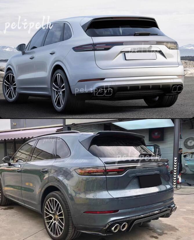 for Cayenne Coupe 2019-2023 Carbon Fiber Rear Middle Trunk Spoiler Wing n